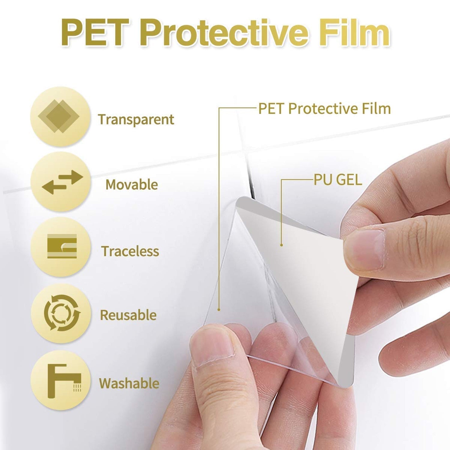 1765 New Double Side Tape Sticker Strong Waterproof Wall Indoor Nano Adhesive No Trace Gel Clear Industrial Multipurpose Removable Use for Bedroom, Home, Kitchen, Hotel (0.8mmx1pc) 1765 New Double Side Tape Sticker Strong Waterproof Wall Indoor Nano Adhesive No Trace Gel Clear Industrial Multipurpose Removable Use for Bedroom, Home, Kitchen, Hotel (0.8mmx1pc)